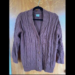 Aritzia Sunday Best Oversized Cable Knit Cardigan